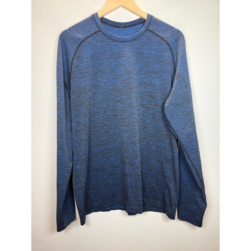 Lululemon Men’s Size Large Blue Heathered Time To Get Dirty Get Outside T Shirt
